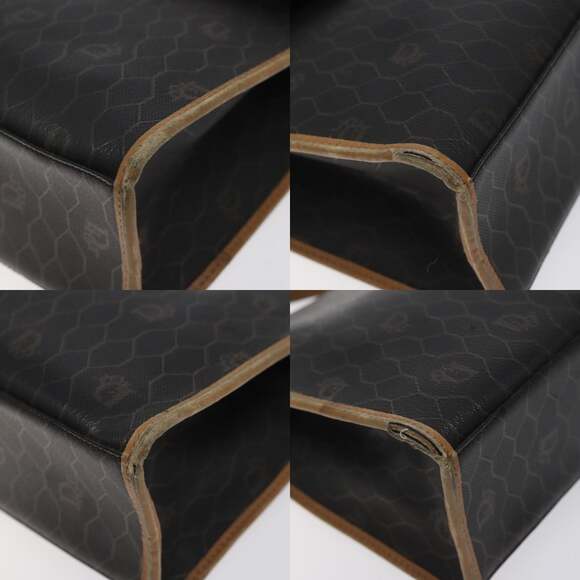 DIOR Honeycomb Canvas Hand Bag Pvc Black - Picture 10 of 12